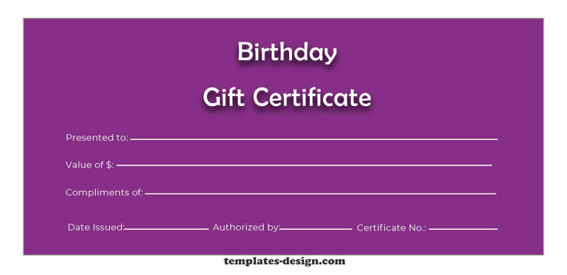 birthday gift certificate in photoshop