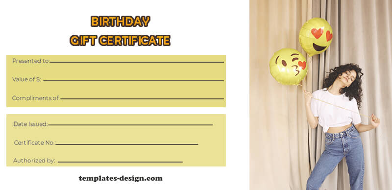 birthday gift certificate in photoshop