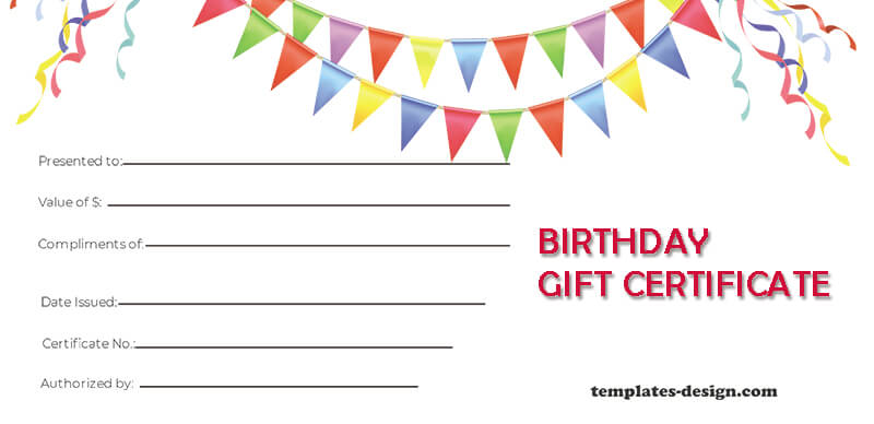 birthday gift certificate templates psd