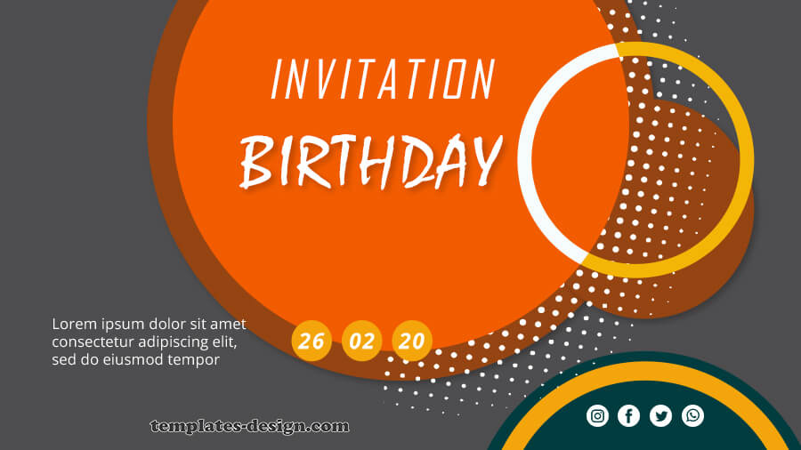 birthday invitation customizable psd design templates