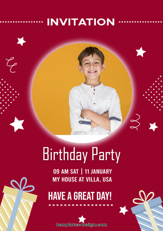 birthday invitation example psd design