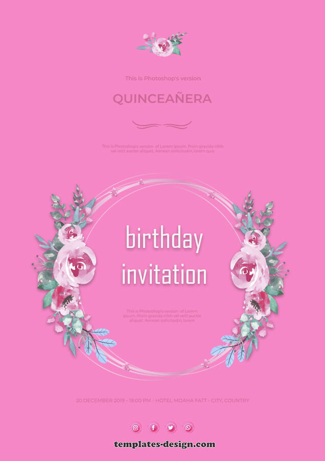 birthday invitation in photoshop