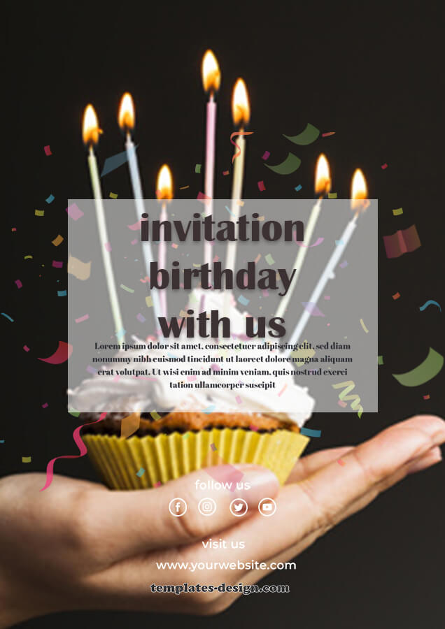 birthday invitation in photoshop