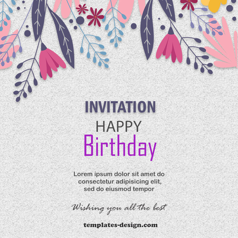 birthday invitation psd templates