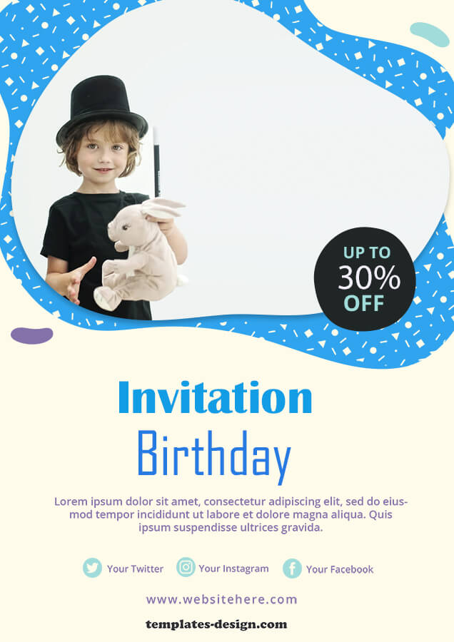 birthday invitation templates psd