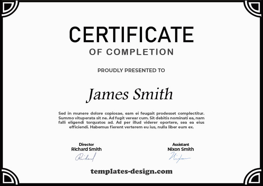 certificate of completion in photoshop