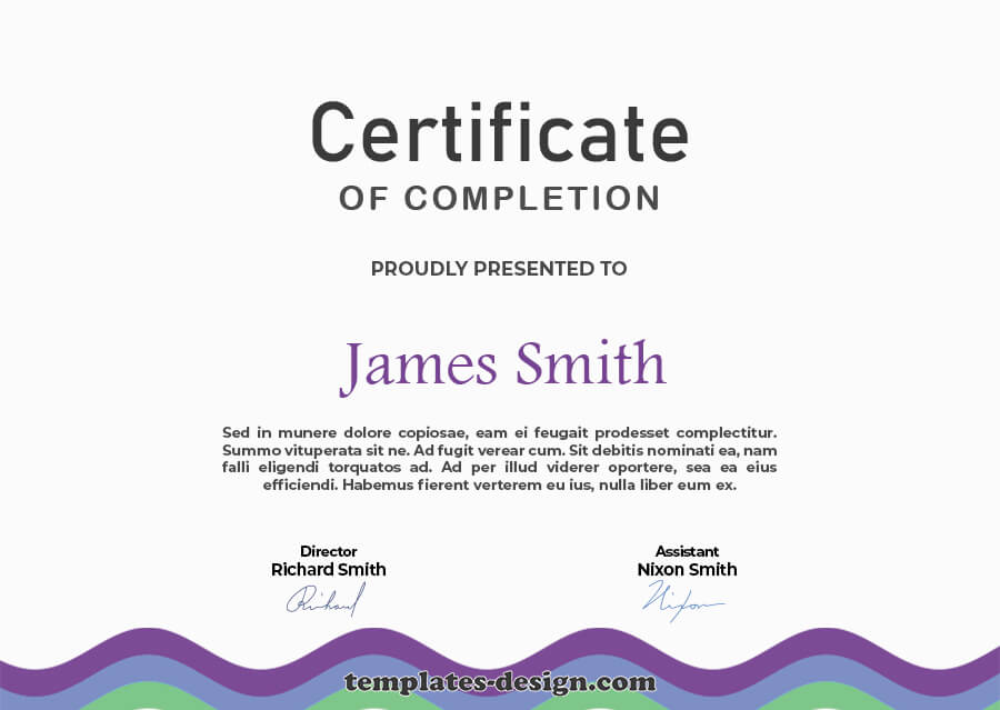 certificate of completion in photoshop