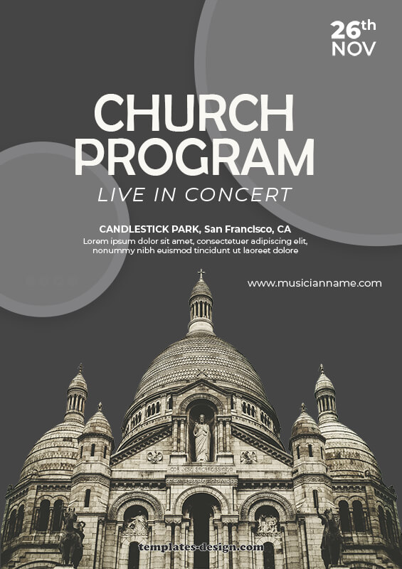 church program example psd design
