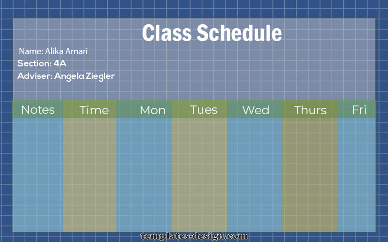 class Schedule psd