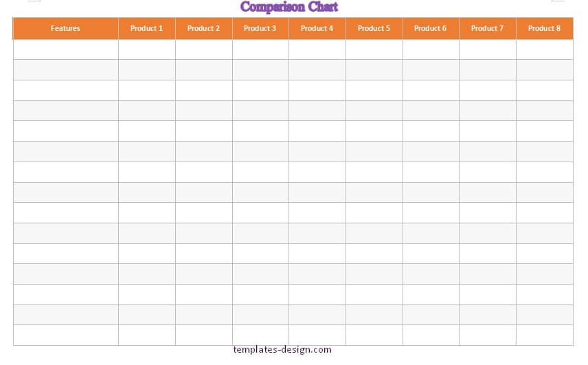 comparison chart free download word