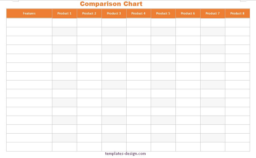 comparison chart in word