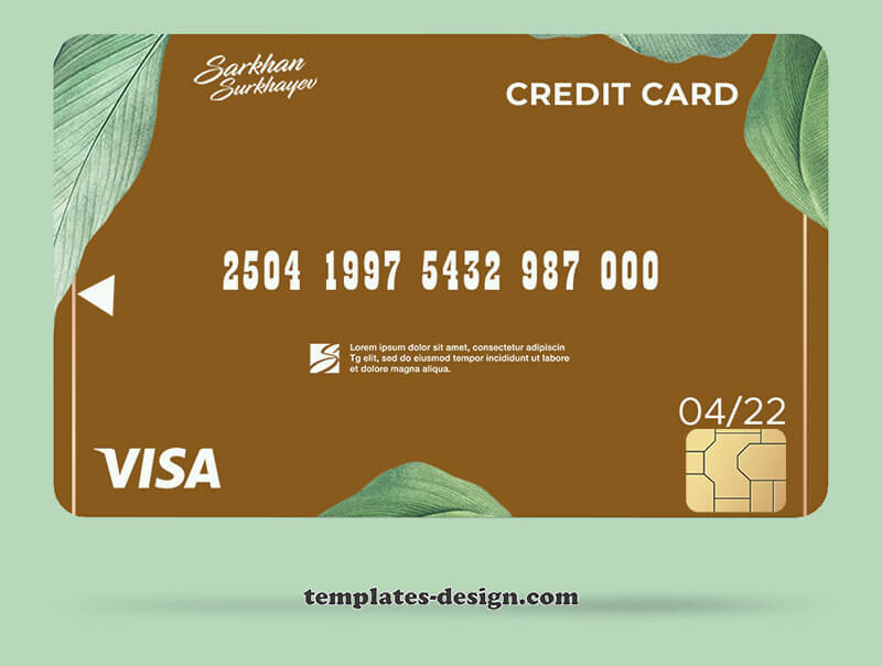 credit card in photoshop