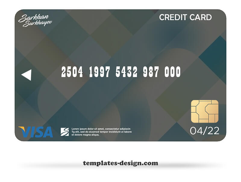 credit card in psd design