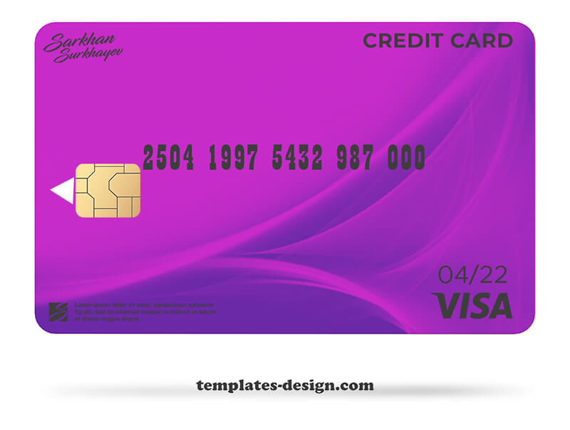 credit card templates for photoshop