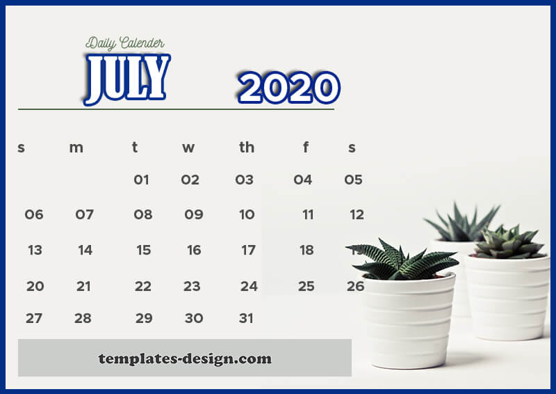 daily calender templates for photoshop