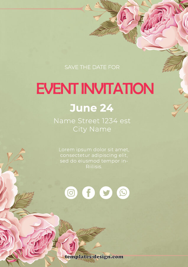 event invitation templatess templates for photoshop