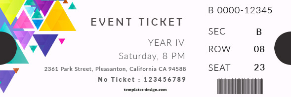 event ticket customizable psd design templates