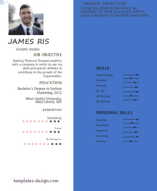graphic design resume template for word