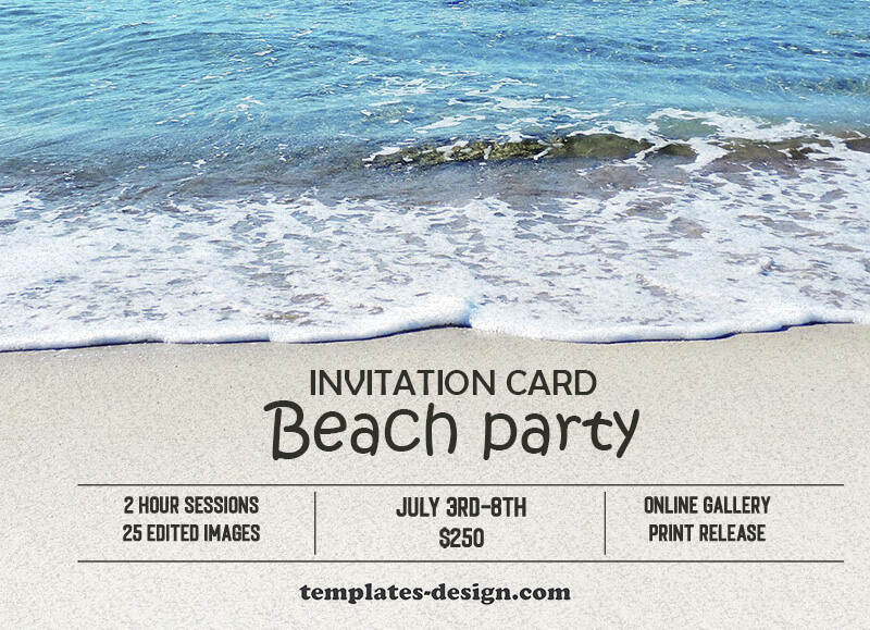 invitation card in psd design