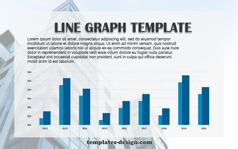 line graph in psd design