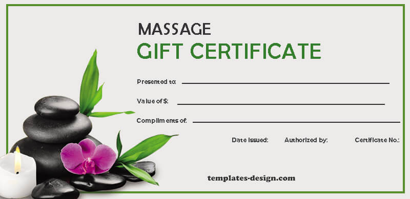 massage gift certificate customizable psd design templates