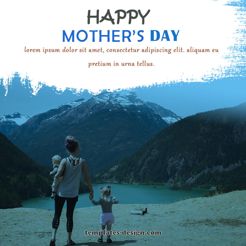 mothers day card customizable psd design templates