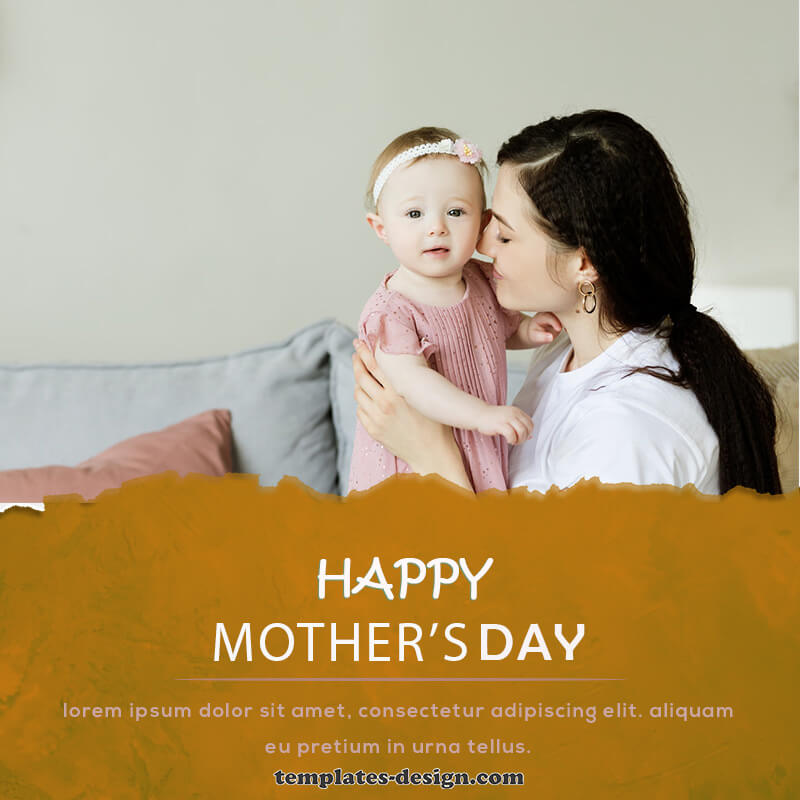 mothers day card psd