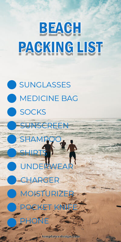 packing list free download psd