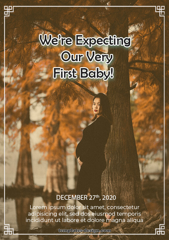pregnant announcement in photoshop