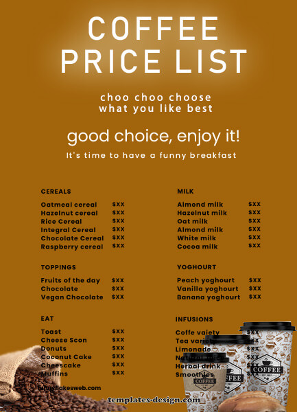 price list templates for photoshop