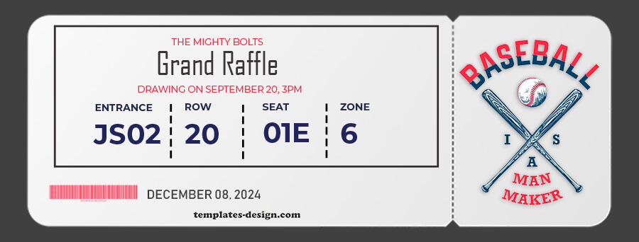 raffle ticket example psd design