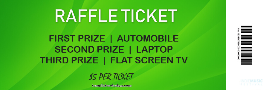 raffle ticket psd templates