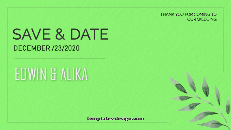 save the date example psd design