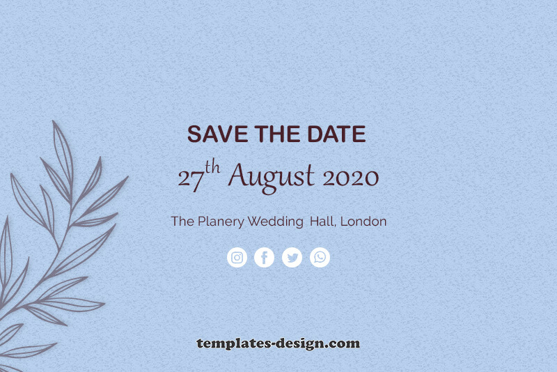 save the date in psd design