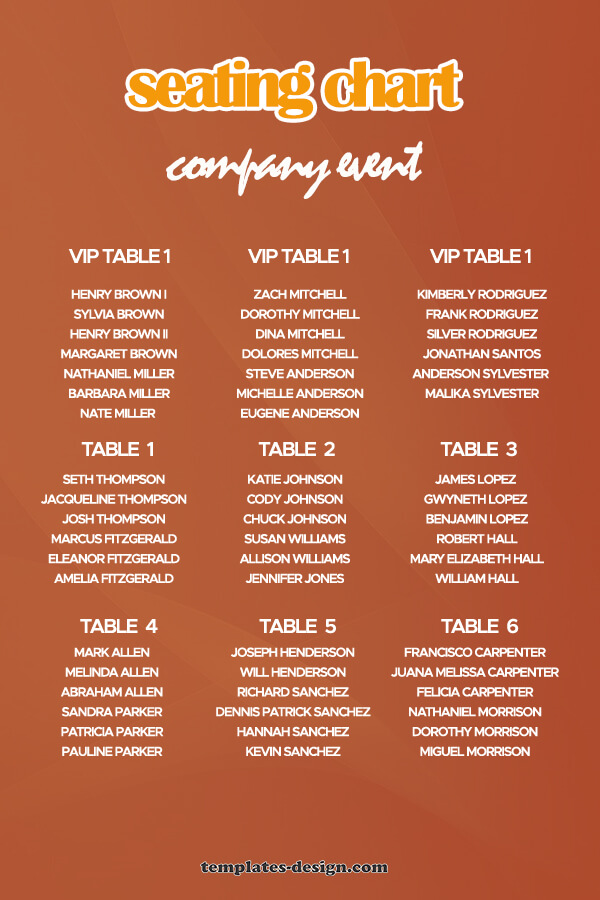 seating chart psd