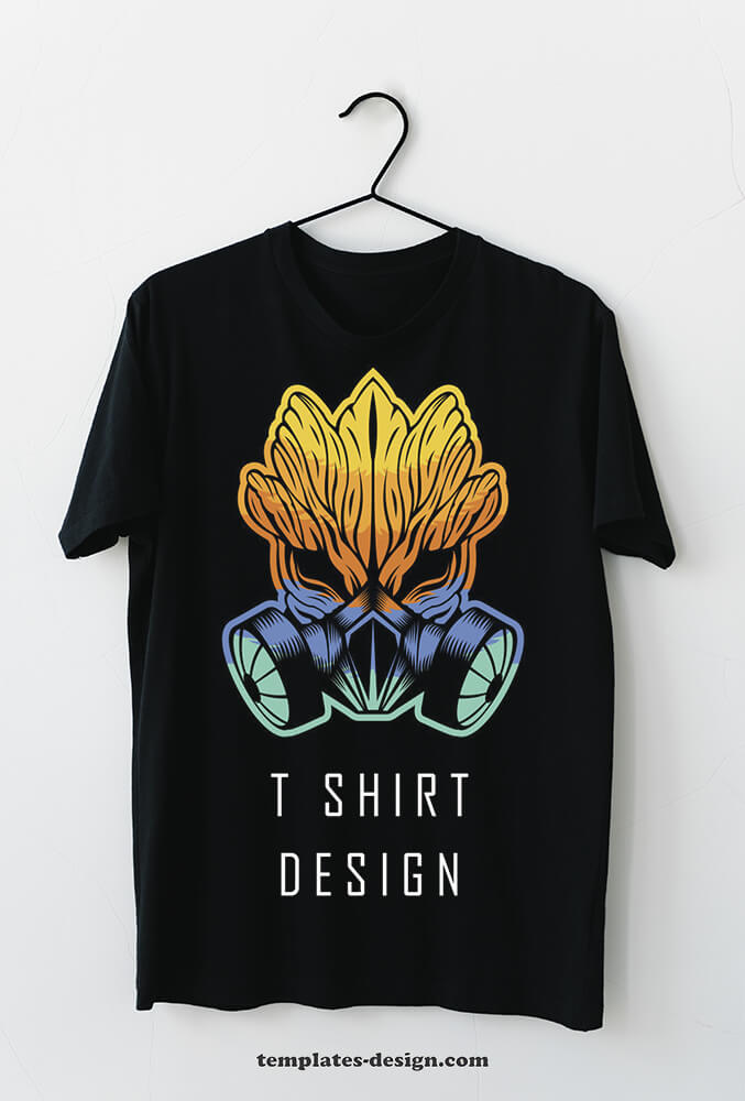 t shirt example psd design