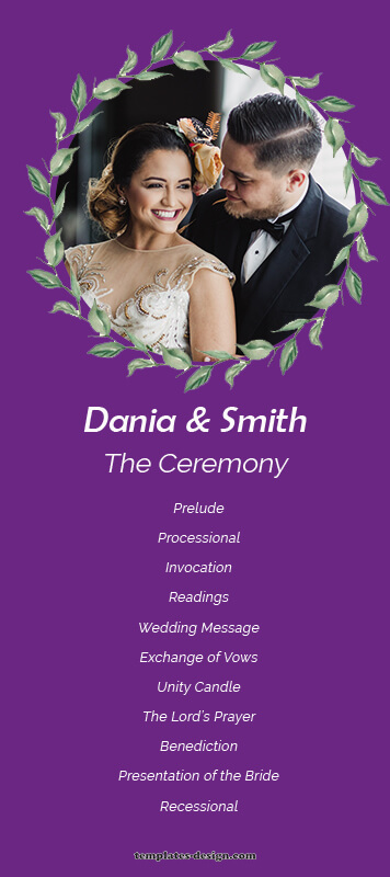 wedding ceremony program templates for photoshop