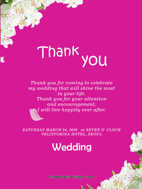 wedding thank you card psd templates