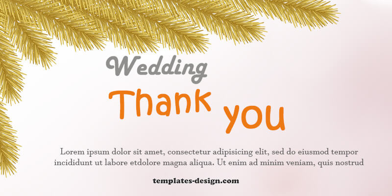 wedding thank you card templates for photoshop