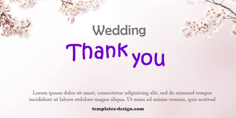 wedding thank you card templates psd