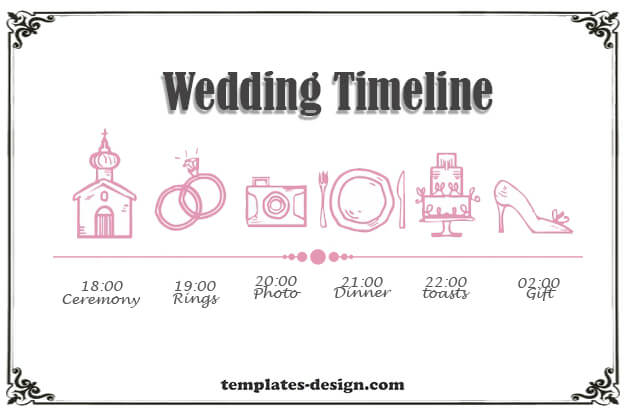 wedding timeline customizable psd design templates