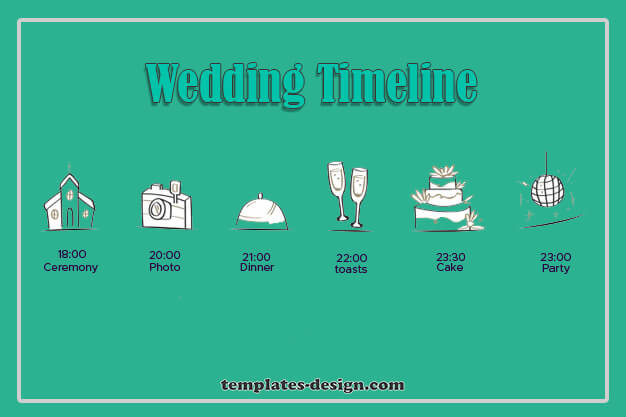 wedding timeline example psd design