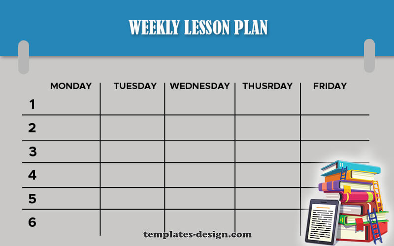 weekly lesson plan customizable psd design templates