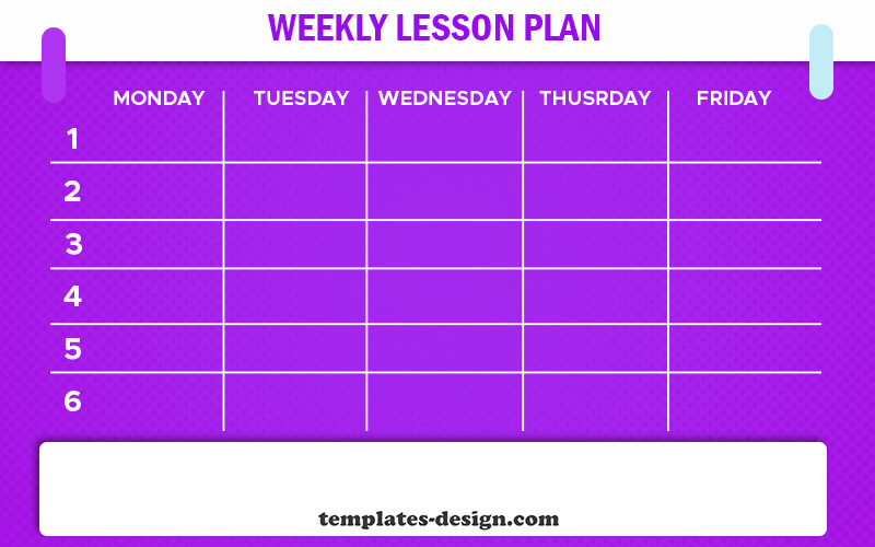 weekly lesson plan in psd design