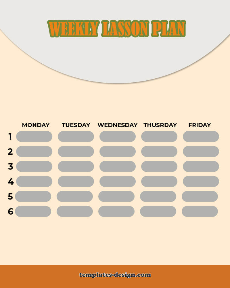 weekly lesson plan psd templates