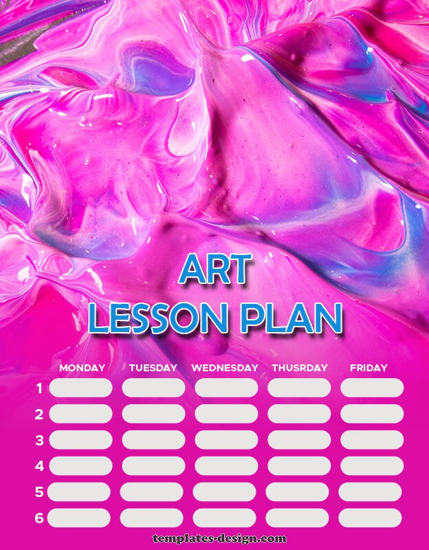 art lesson plan customizable psd design templates