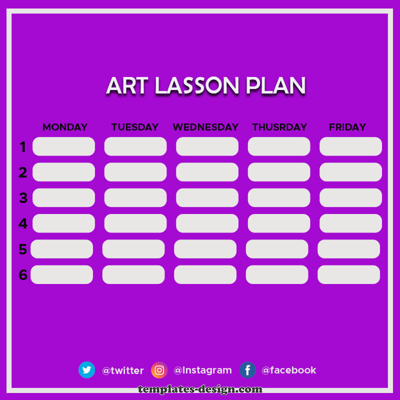 art lesson plan psd templates