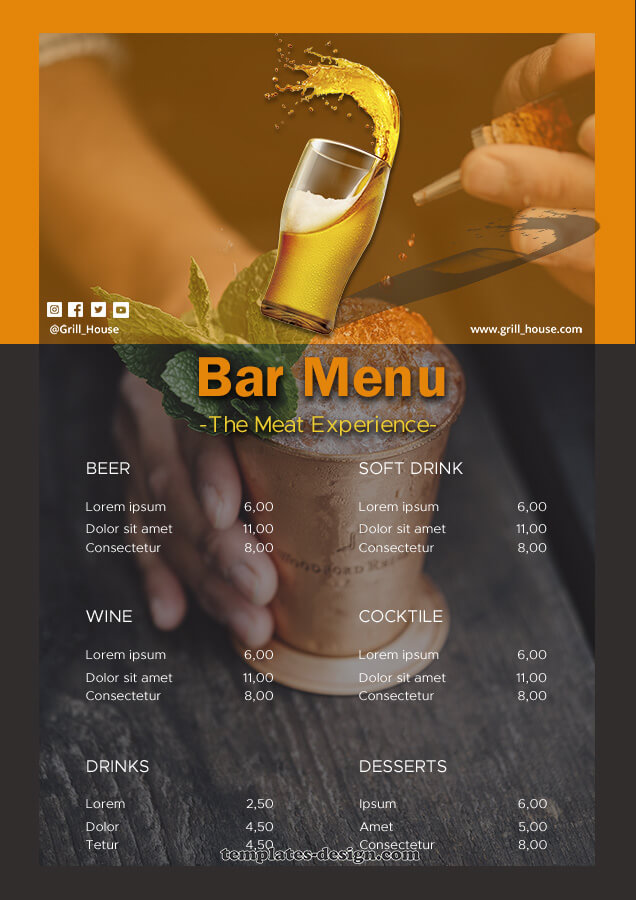 bar menu in photoshop