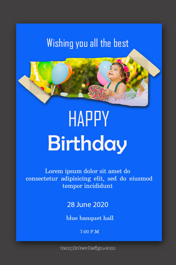 birthday card customizable psd design templates