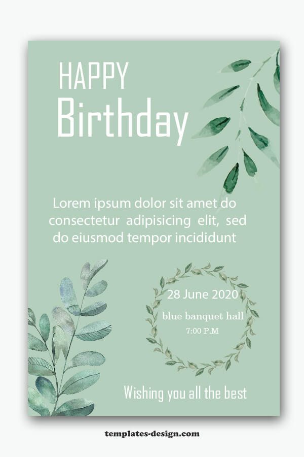 birthday card templates psd